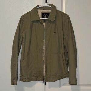 Volcom Jacket with Full-Length Zipper and Standard Collar
